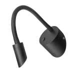 Lucy Gooseneck LED Reading Light - Black White - Cream