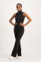 Melissa Ribb Sleeveless Jumpsuit - Black - XS