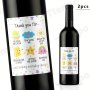 2pcs Teacher Appreciation Stickers Best Teacher Appreciation Gifts For Teachers Sticker Wine Labels For Teachers From Students Best Appreciation Gift Ideas End Of Semester