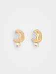 Miley Molton Hoop And Pearl Earrings - 0 Gold