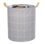 Neo Grid Soft Pattern Laundry Basket White & Grey