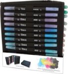 Watercolour Dual-tip Pens & Caddy - Brush And Fine 36 Pack