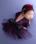 Purple Lace Photoshoot Romper And Headband
