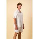 Short Sleeve SHIRT Linen Viscose Oatmeal - M l
