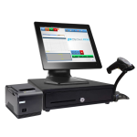 Complete Pos System 15.6 Touch Point Of Terminal 80MM Thermal Receipt slip Printer RJ11 12 Kick Cash Drawer USB Barcode Scanner