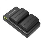 Ravpower 2X 2000MAH Replacement Batteries For Canon LP-E6 N With Charger Set – Black