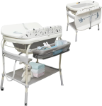 Ashcomonline 2-IN-1 Portable Baby Bathtub With Changing Table