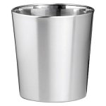 Tapered Waste Paper Bin Life Steel Range Metal 24 X 30 Cm Stainless Steel 211SS