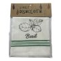 Single Printed Dishcloth - Basil