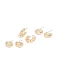 Goldair Gold Bubble Thick Huggie Earrings 3-PACK