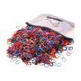 1000 Piece Elastic Hair Ties - Multi Color Neon