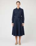 Ben Sherman Diana Fit & Flare Navy Dress - XL Blue