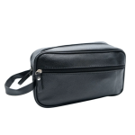 Mens Mock Leather Wash Front Zip Toiletry & Travel Organizer Giftalot