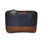 Toiletry Bag Men Navy And Brown 25X9X18CM