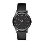 Emporio Armani Armani Luigi Black Round Leather Men's Watch AR1732