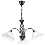 Metal Chandelier With Alabaster Glass