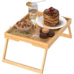 Bamboo Bed Tray Table With Foldable Legs Breakfast In Bed Tray For Eating Kitchen Serving Trays Folding Table For Sofa Beds Eati