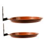 Pet Bird Wall Or Tree Mounted Hanging Bird Bath & Food Tray Set Of 2