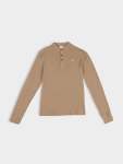 Henley Long Sleeve Waffle Knit - Cornstalk - Cornstalk XXL