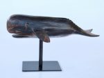 Black Resin Whale On Stand – 21X21.5X10CM