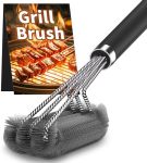 Pepeng Bbq Grill Cleaning Brush Heavy Duty Grill Cleaning Brush For Outdoor Grill 3-BRANCH Stainless Steel Bristles Cleaner For