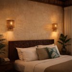Capri Woven Rattan Wall Light Modern Natural Wall Lamp
