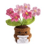Ms Zhenqiao Handmade Positive Flower Crochet - Life Is Tough But So Are You - Inspirational Gift For Women - Thank You Appreciat