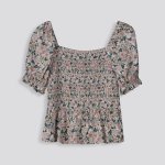 GIRLS Puff Sleeve Top - 10 Multi