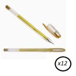 UM-120 Noble Metal Gold 0.3MM Basic Ballpoint Gel Pen – Box Of 12 – 41-0485-17
