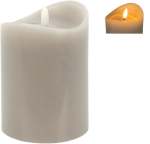 LED Candle 90X125MM Grey