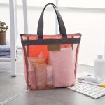 1PC Mesh Zipper Bag Portable Toiletry Bag Travel Storage Bag