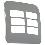 Six Single Module Horizontal Cover Plate - Silver - Buy Online At 7 Triple 7
