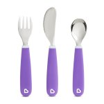 Munchkin Munchki Splash Toddler Fork-knife-spoon - Purple