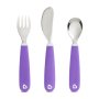 Munchki Splash Toddler Fork-knife-spoon - Purple