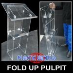 Folding Clear Pulpit