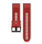 Silicone Strap For Garmin Fenix 7X/6X/5X/5X+/3/TACTIX - 26MM - Red
