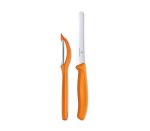 Victorinox Swiss Classic Trend Colours Paring Knife Set W Peeler 2PC Lt Orng