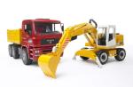 Bruder Toys Bruder Man Tga Construction Toy Truck With Liebherr Excavator