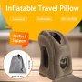 Comfy Inflatable Travel Pillow: Neck & Lumbar Support For Airplane Car Rv & - Folds Easily Into Bag