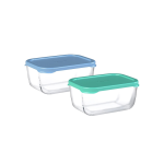Snowbox 2 Piece 420ML Combo Blue & Green