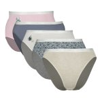 Jockey Plus Size 's 5 Pack Oatmeal High Leg Panties