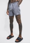 Man Signature Mid Length Swim Trunks - Grey