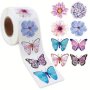 500PCS Butterfly And Flower Shaped Gift Wrap Stickers - Decorative Package Labels For Gift Boxes