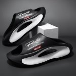 Streetwear-inspired Slip-on Sandals: Bold Lettering Breathable Design And Eva Soles For All-day Comfort