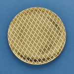 Gold Cocktail Paper Plates – Set Of 8