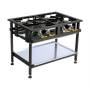 Boiling Table Gas - Commercial - 4 Burner Staggered - BTG3004