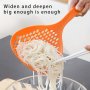 1PC Colander Spoon Scoop Colander Strainer Slotted Spoon Plastic Large Noodle Spoon Scoop Colander Strainer Spoon Kitchen Pasta Colander Spoon Skimmer Spoon With Long