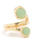 Goldair Gold Plated Green Semi Precious Stone & Cubic Zirconia Hoop Earrings