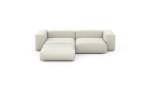 Three Module Chaise Sofa - Linen - Platinum - 272CM X 220CM