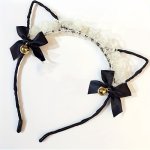 Black Lace Cat Ears Headband Cute Sweet Sexy Head Hoop Hair Accessories For Women